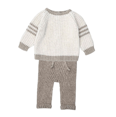 Conjunto Jersey Jaques+Pantalón Jacob Cream Toasted Li & Me - Li & Me - PetitGegant