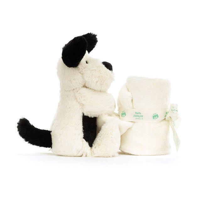 Dou Dou Bashful Black & Cream Puppy Soother Jellycat - Jellycat - PetitGegant