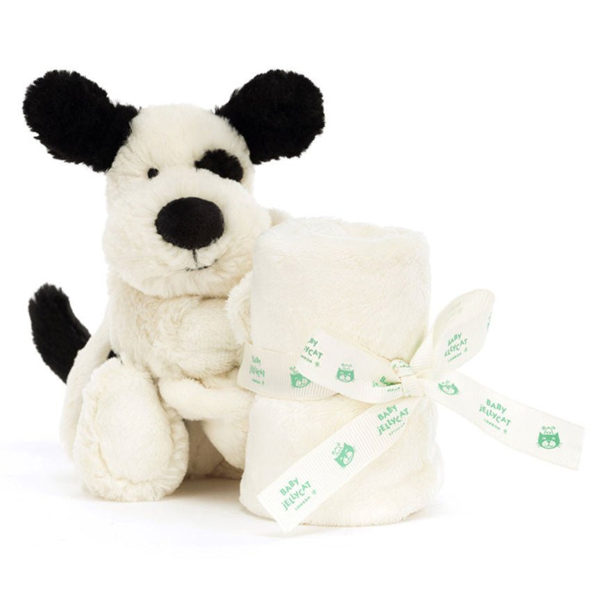 Dou Dou Bashful Black & Cream Puppy Soother Jellycat - Jellycat - PetitGegant