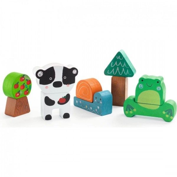 Encajable de madera Puzz & Match Djeco - Djeco - PetitGegant