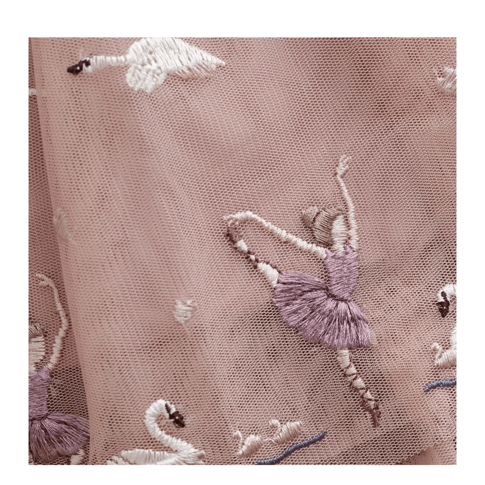Falda De Tul Con Bordados Shadow Gray Minymo - Minymo - PetitGegant