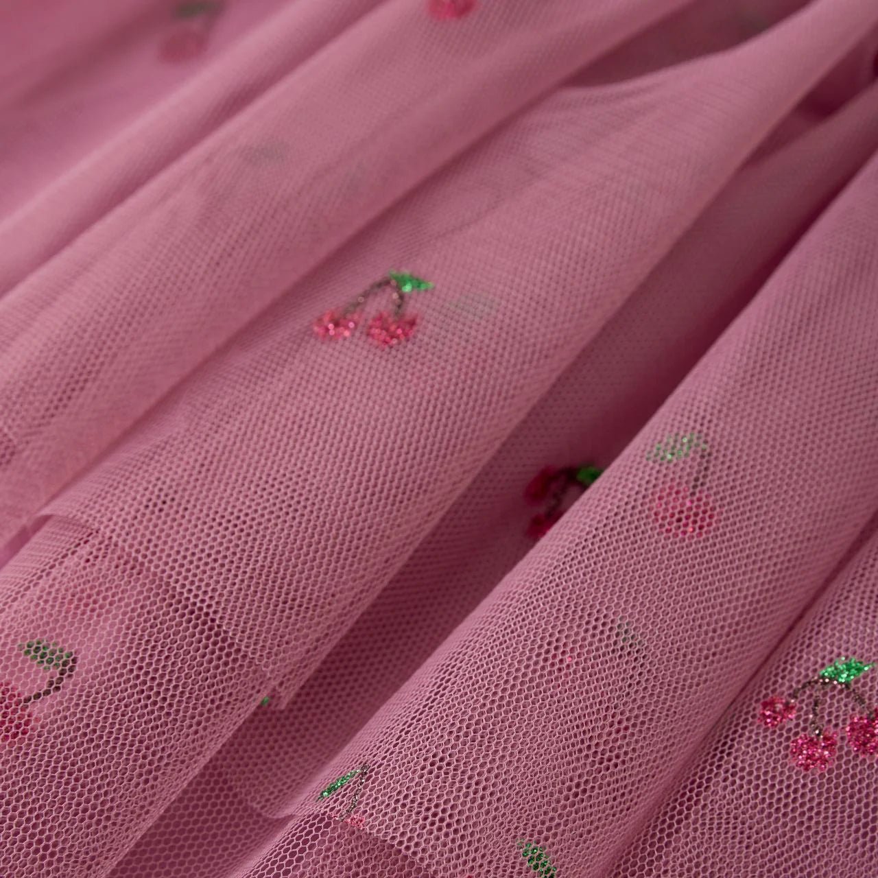 Falda De Tul Malva Con Cerezas Minymo - Minymo - PetitGegant