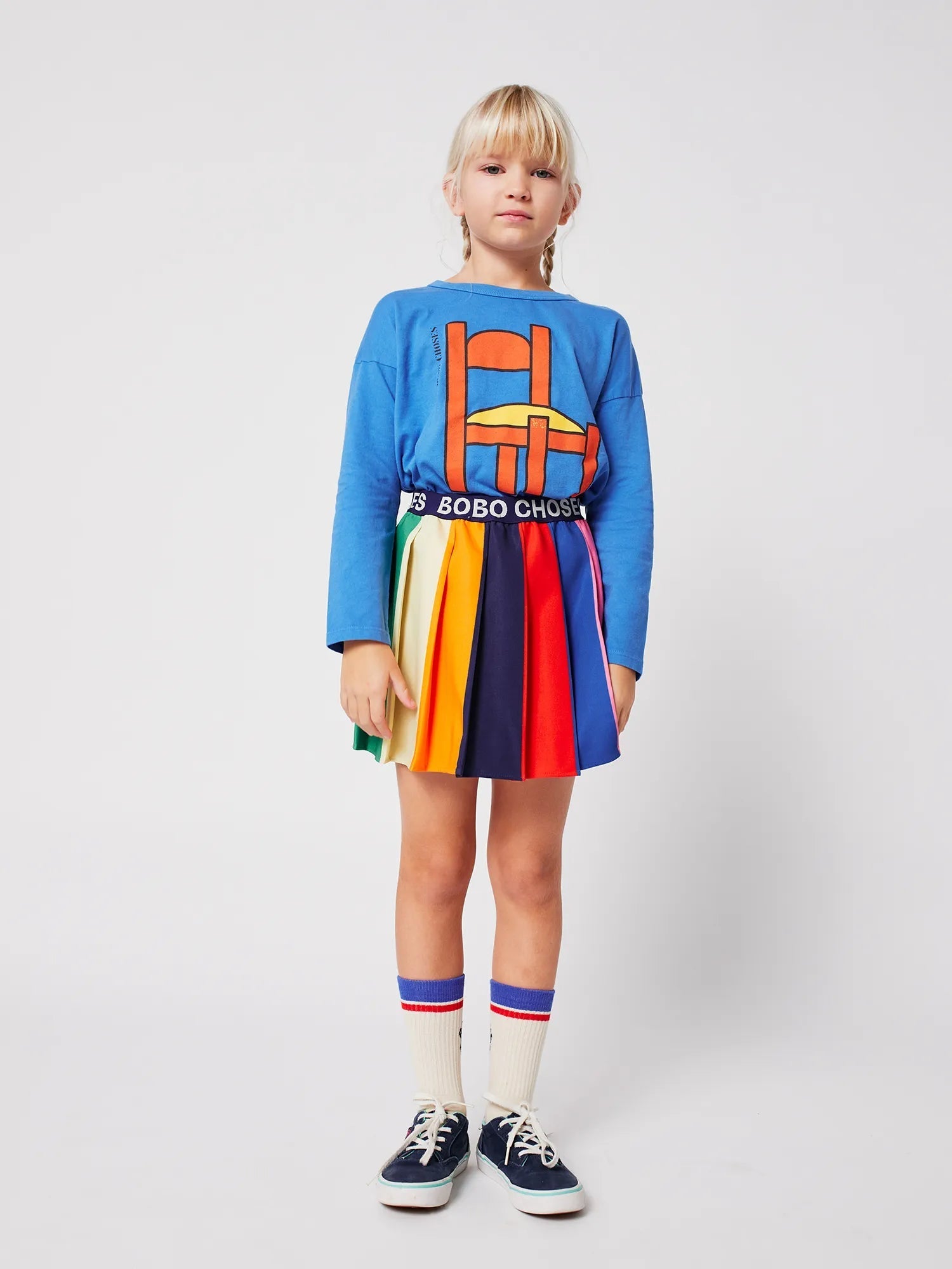 Falda plisada color block Bobo Choses - Bobo Choses - PetitGegant