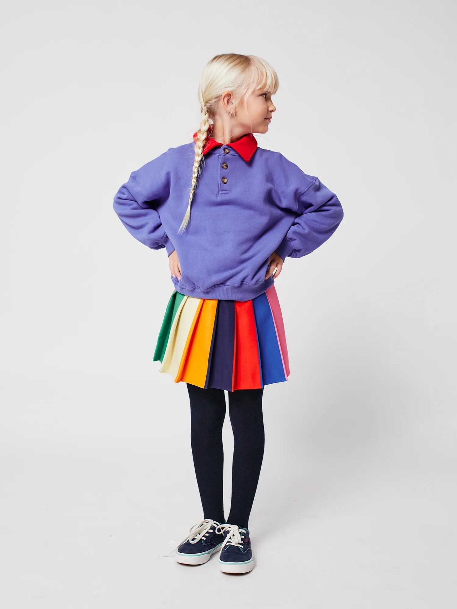 Falda plisada color block Bobo Choses - Bobo Choses - PetitGegant