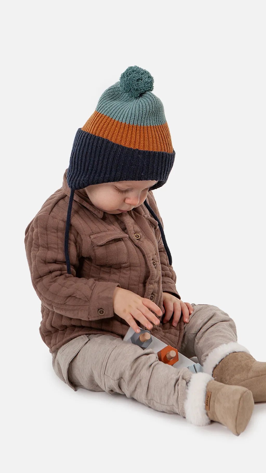 Gorro bebé Chinty Earflap Navy Barts - Barts - PetitGegant