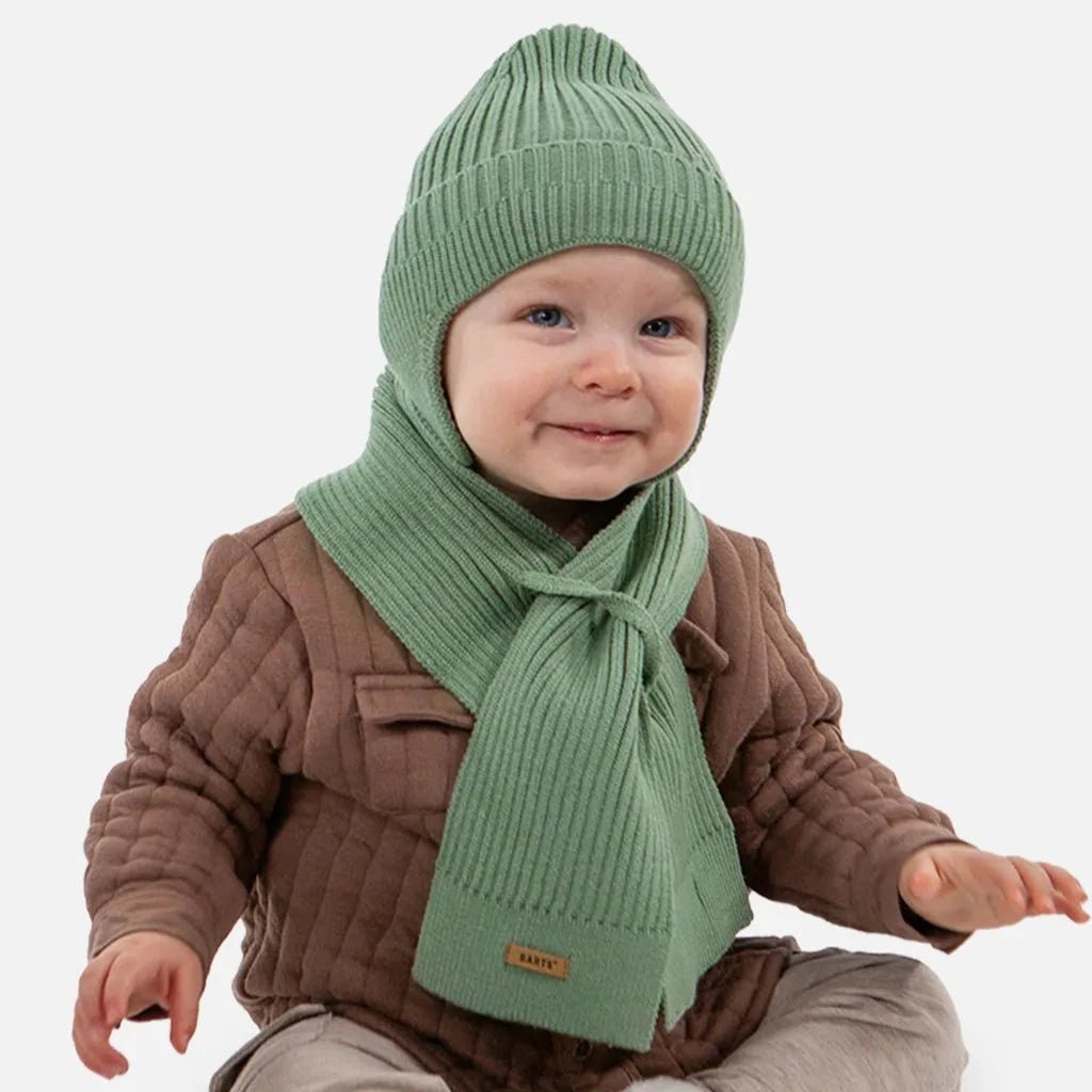 Gorro con orejeras bebé Dicey Sage Barts - Barts - PetitGegant