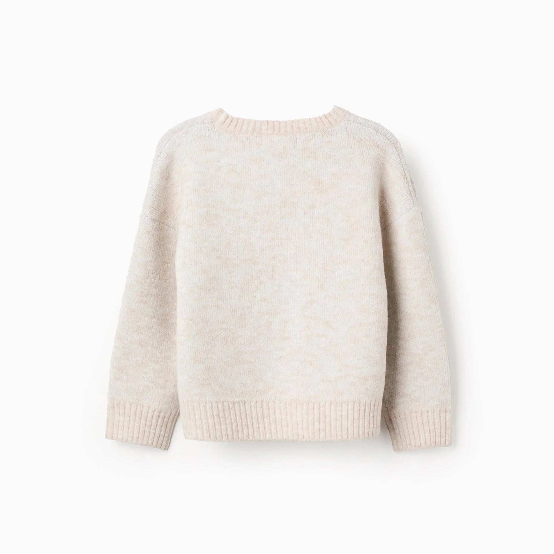Jersey de punto con luna y estrellas de lúrex, beige, ZY - Zippy - PetitGegant