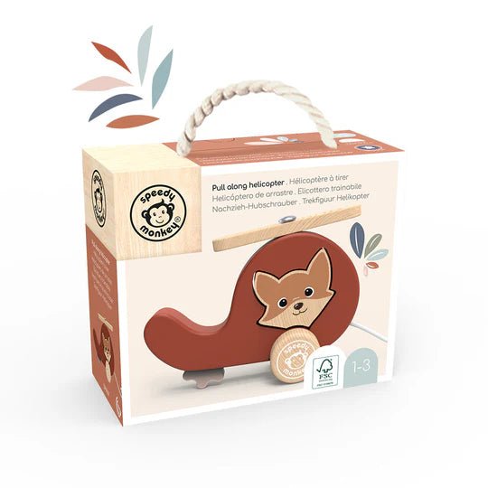 Juego de arrastre Helicóptero Speedy Monkey - Speedy Monkey - PetitGegant
