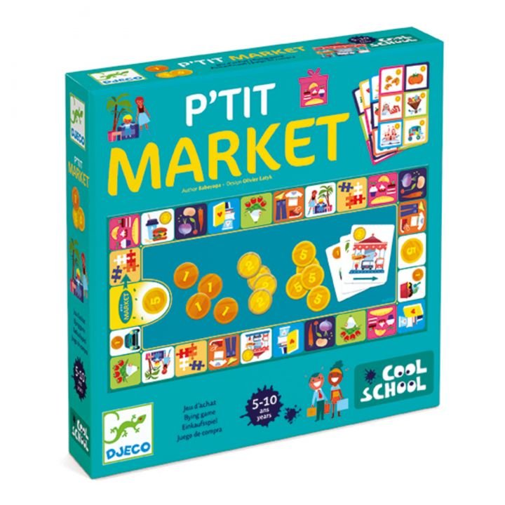 Juego de compra Cool School P’Tit Market Djeco - Djeco - PetitGegant