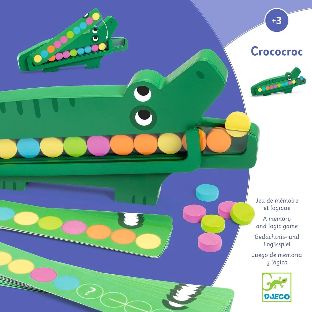 Juego educativo memoria y lógica Crococroc Djeco - Djeco - PetitGegant