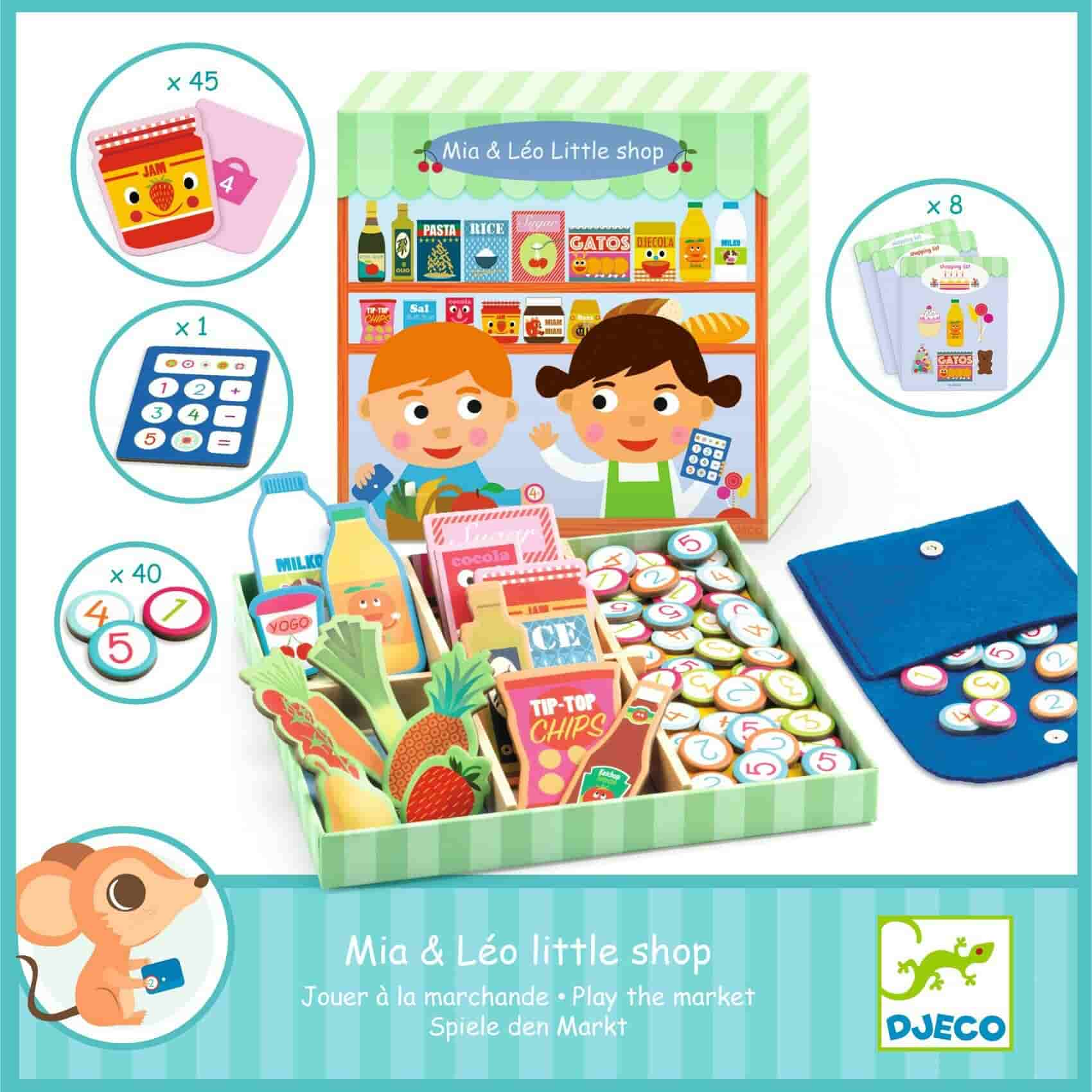 Juego Mia & Leo Little Shop Djeco - Djeco - PetitGegant