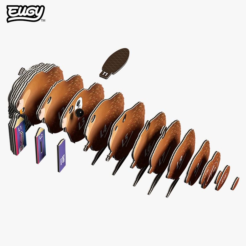 Mini 3D Puzzle Beaver Eugy - Eugy - PetitGegant