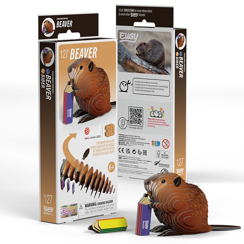 Mini 3D Puzzle Beaver Eugy - Eugy - PetitGegant