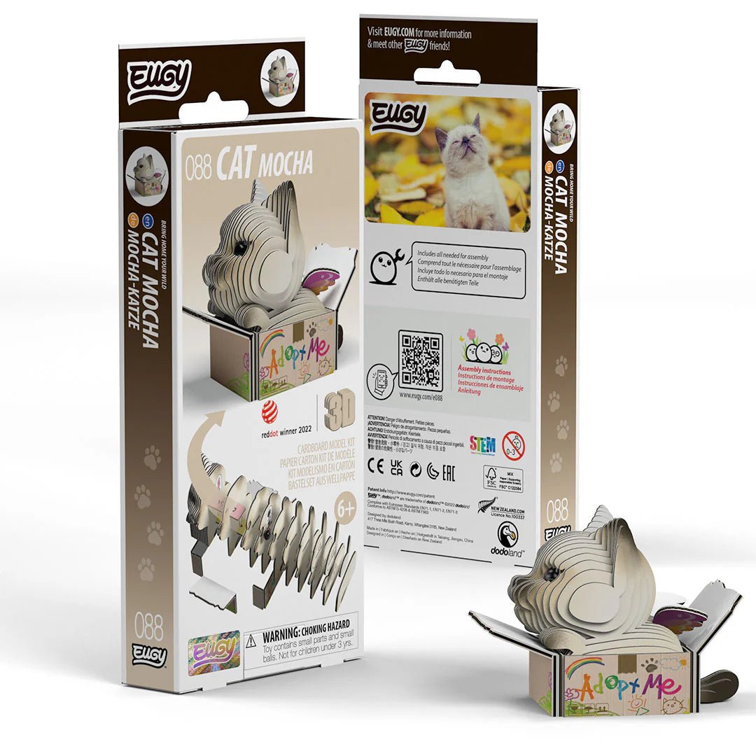 Mini 3D Puzzle Cat Mocha Eugy - Eugy - PetitGegant