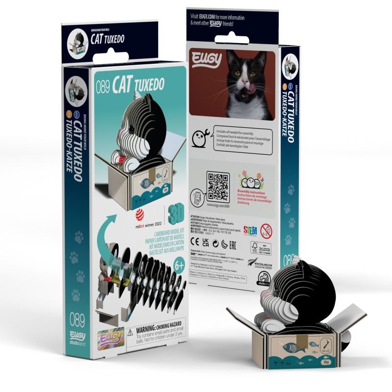 Mini 3D Puzzle Cat Tuxedo Eugy - Eugy - PetitGegant