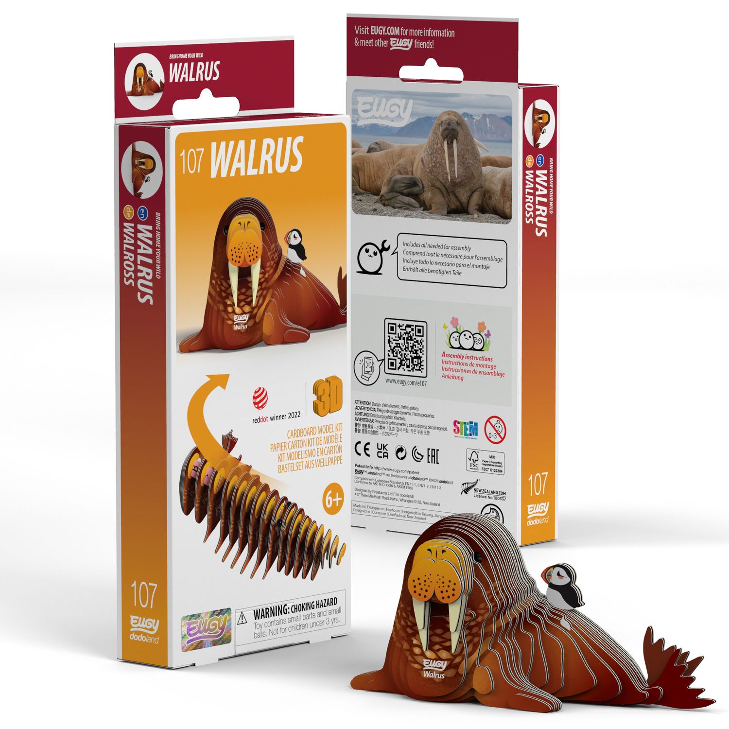 Mini Puzzle 3D Walrus Eugy - Eugy - PetitGegant