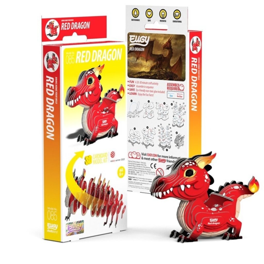 Mini Puzzle Dragón Rojo Eugy - Eugy - PetitGegant