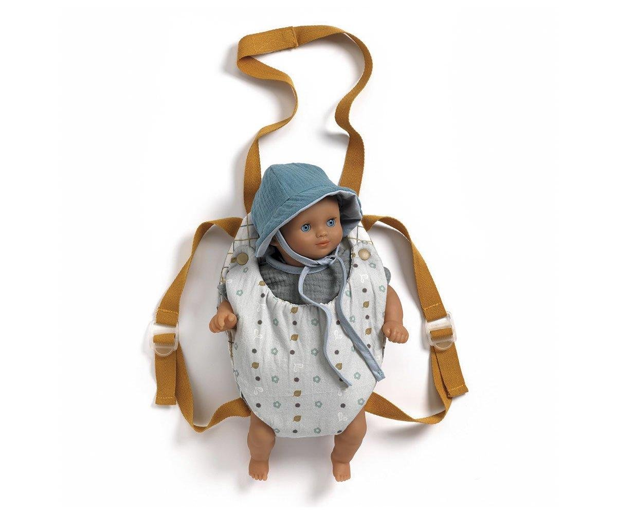 Mochila Portabebé Muñecas Mostaza Pomea Djeco - Djeco - PetitGegant