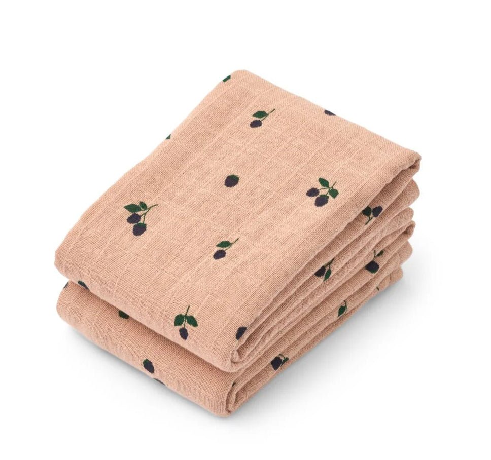 Pack 2 Muselinas Lewis Mini Berry/ Pale Tuscany Liewood - Liewood - PetitGegant