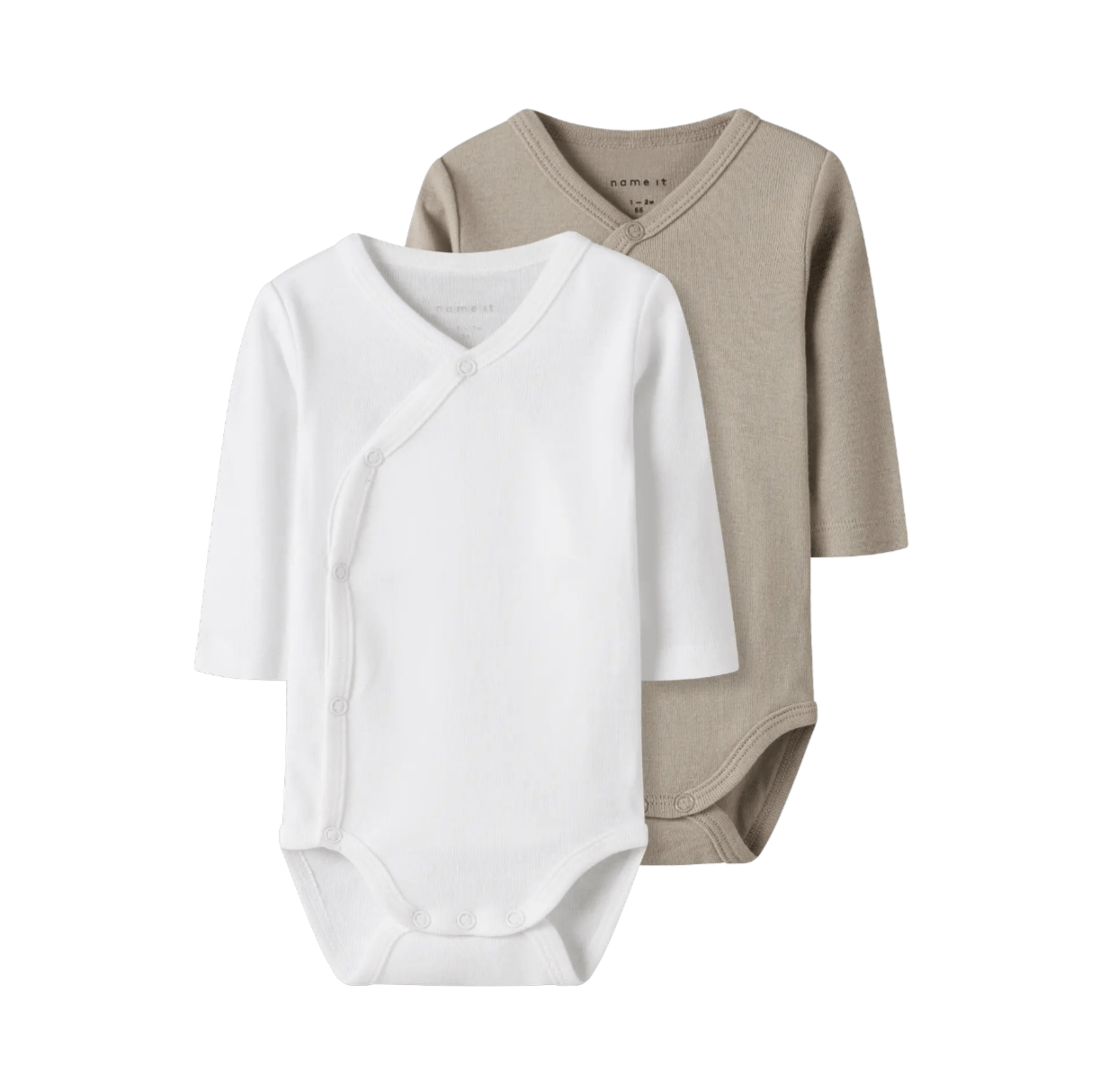 Pack 2Uds. Body Cruzado Pure Cashmere/ Bright White Name It - Name It - PetitGegant