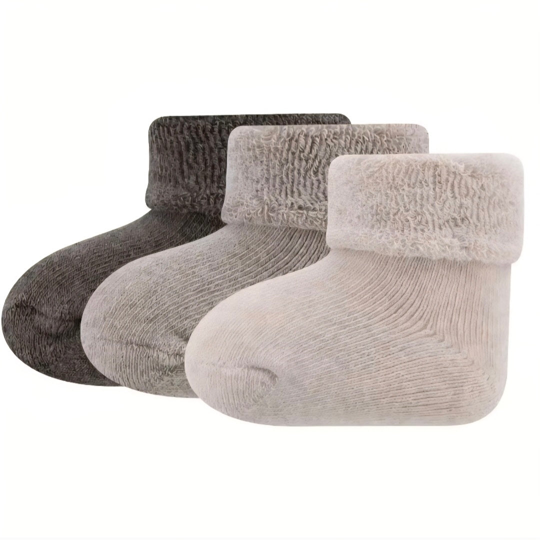 Pack 3 Calcetines New Born Beige/ Grey/ Anthracite Ewers - Ewers - PetitGegant
