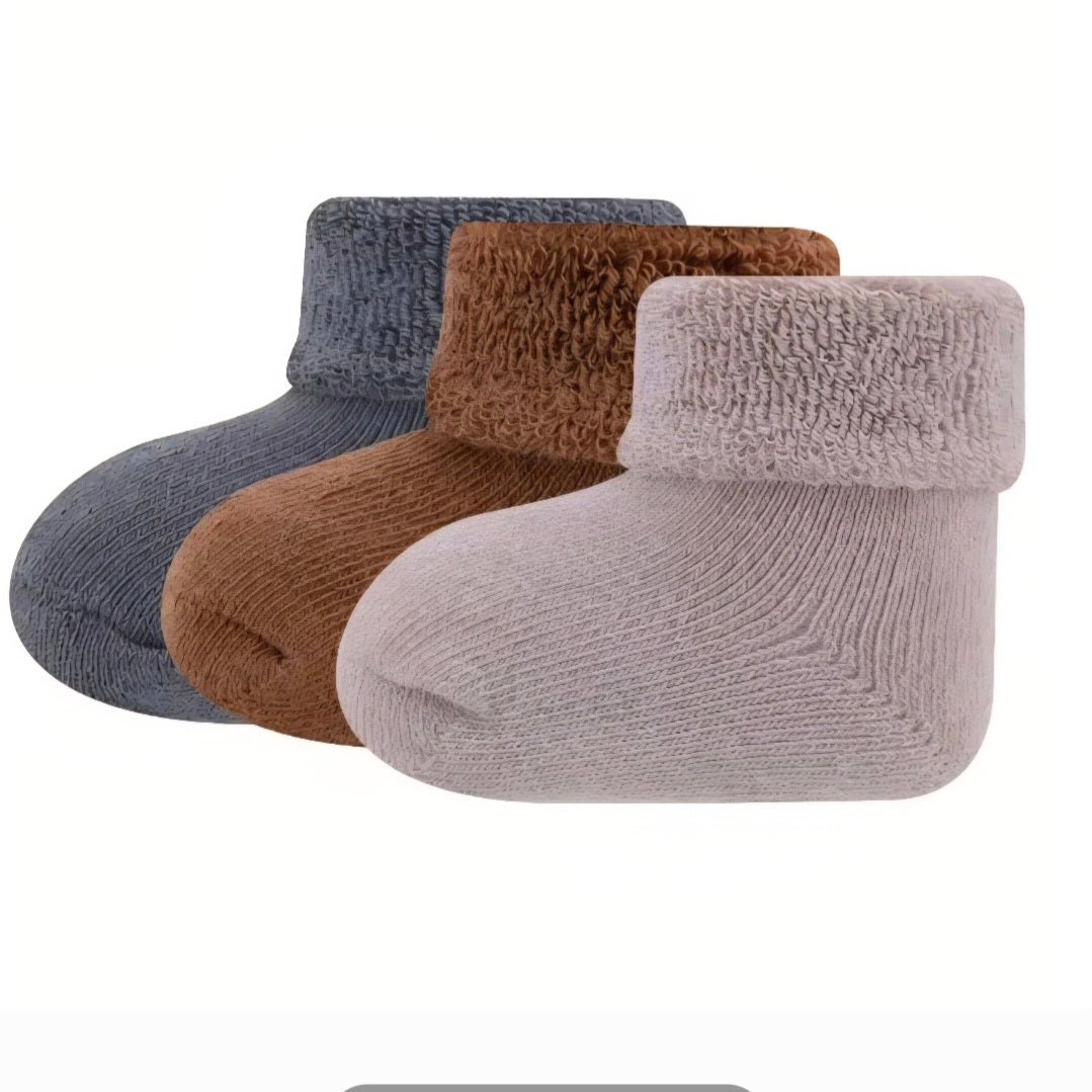 Pack 3 Calcetines New Born Malva/ Brown/ Grey Ewers - Ewers - PetitGegant