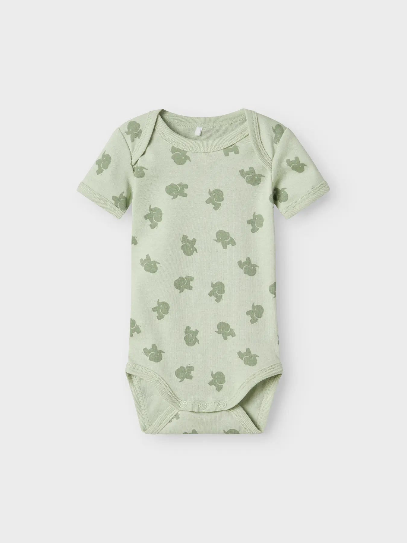 Pack 3Uds. Bodies Manga Corta Elephant Green Name It - Name It - PetitGegant