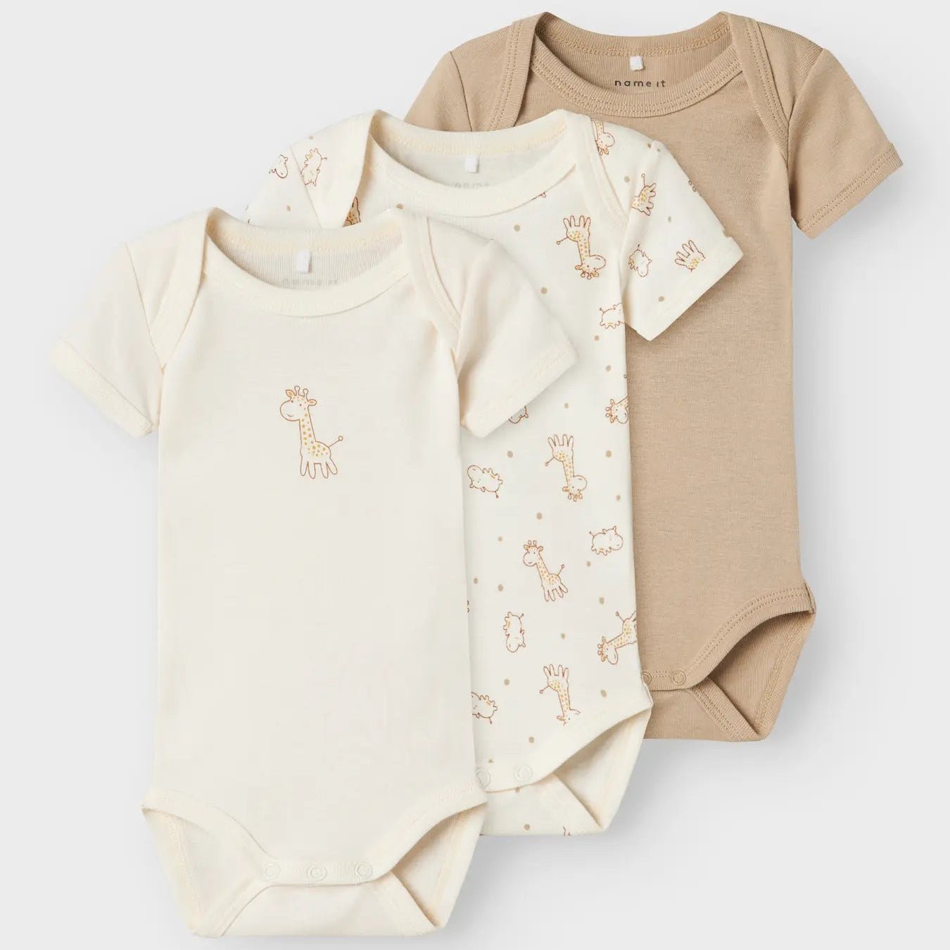 Pack 3Uds. Bodies Manga Corta Giraffe Name It - Name It - PetitGegant