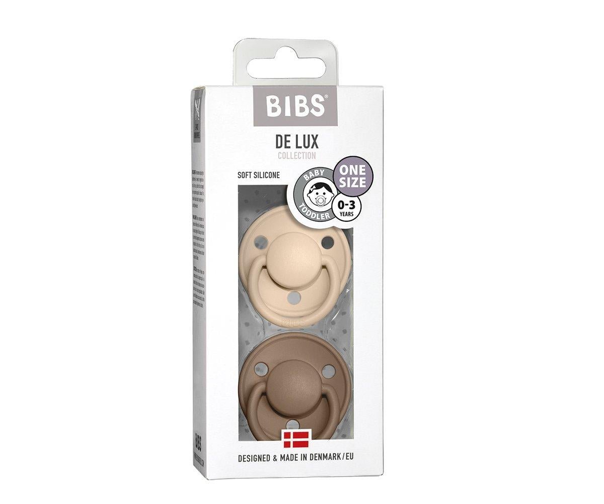 Pack chupetes silicona Lux Vainilla/Dark Oak Bibs - Bibs - PetitGegant