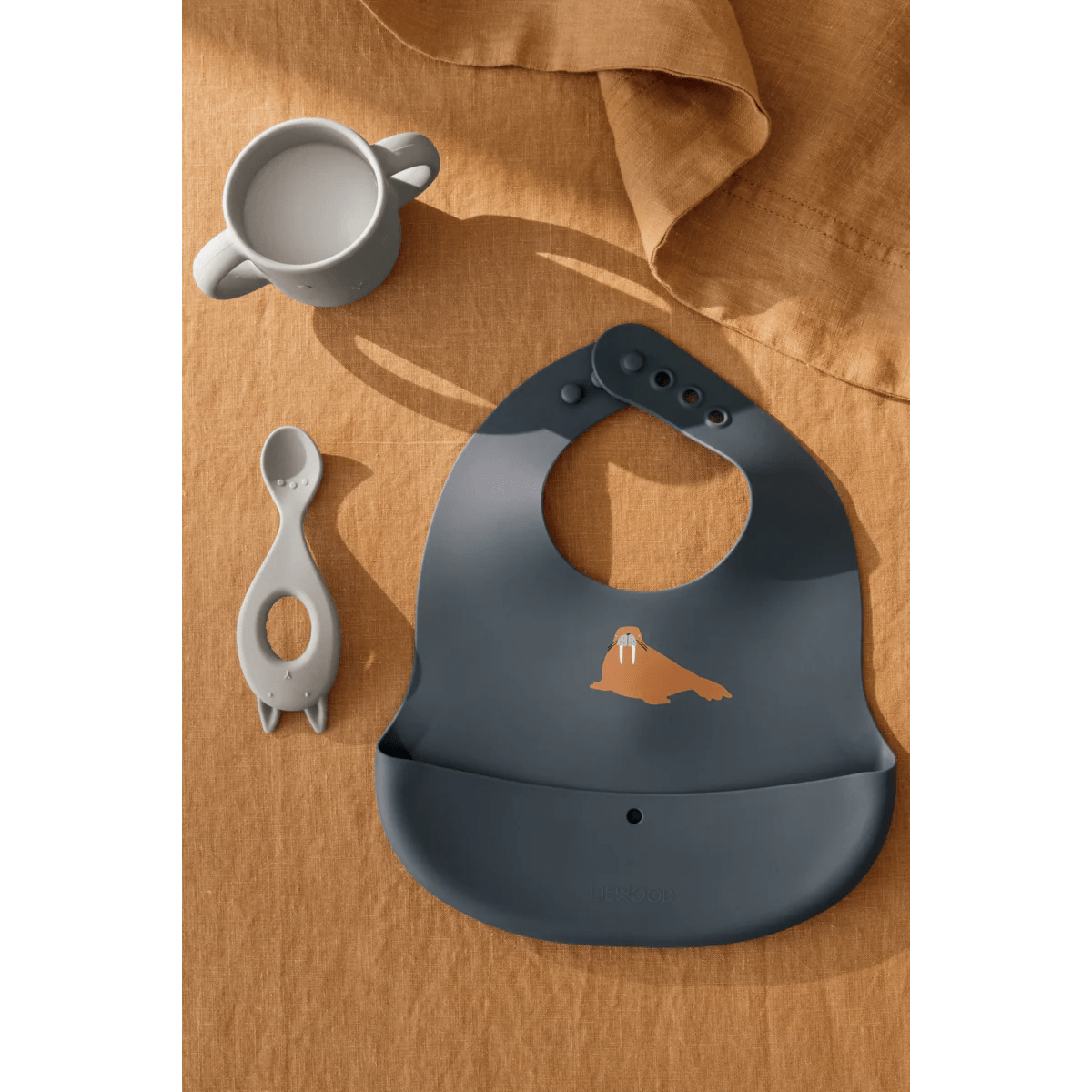 Pack de 2 Baberos silicona Ember Mar Ártico/Oceano Liewood - Liewood - PetitGegant