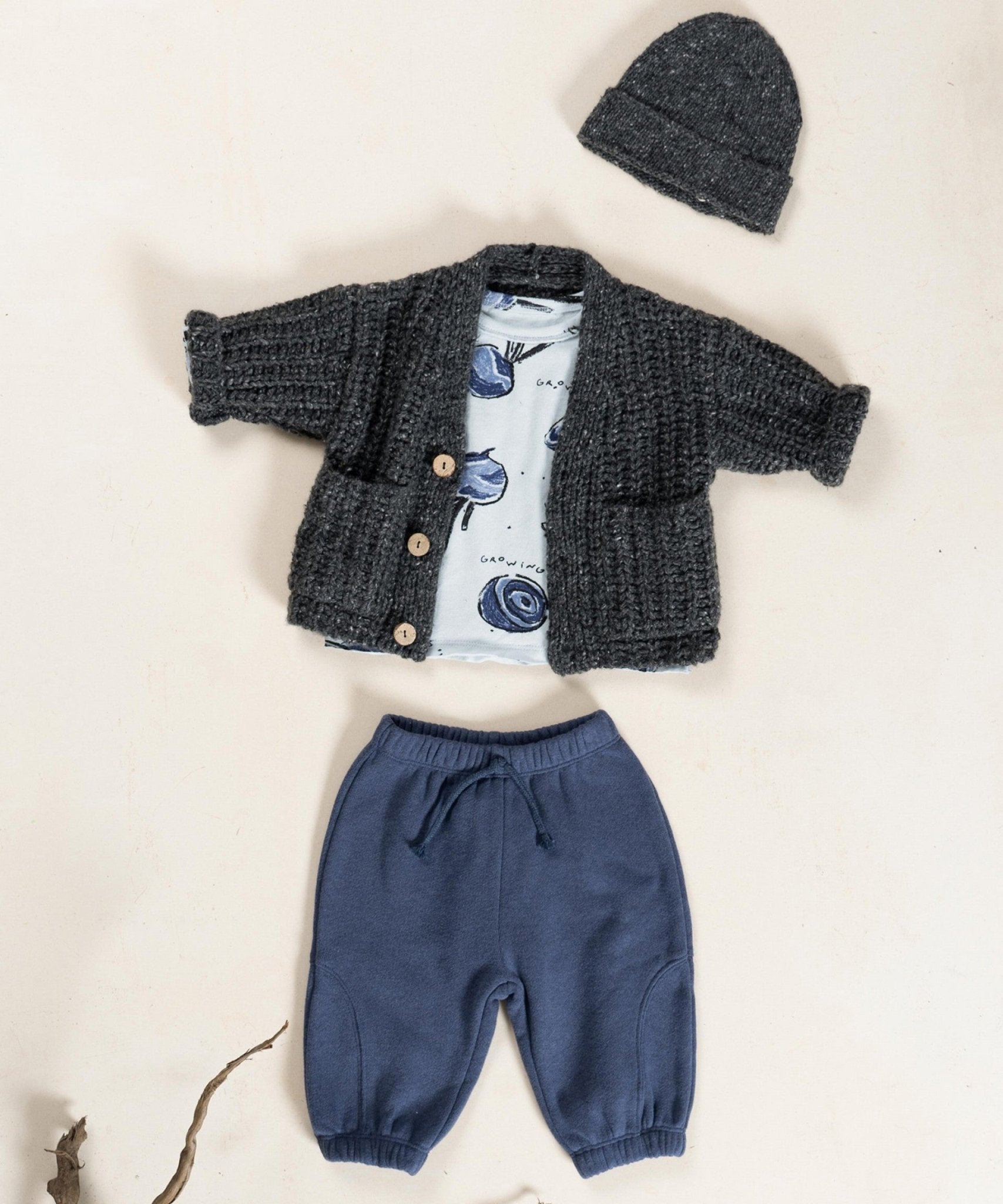 Pantalón Bebé de Felpa Azul Oscuro Play Up - PlayUp - PetitGegant