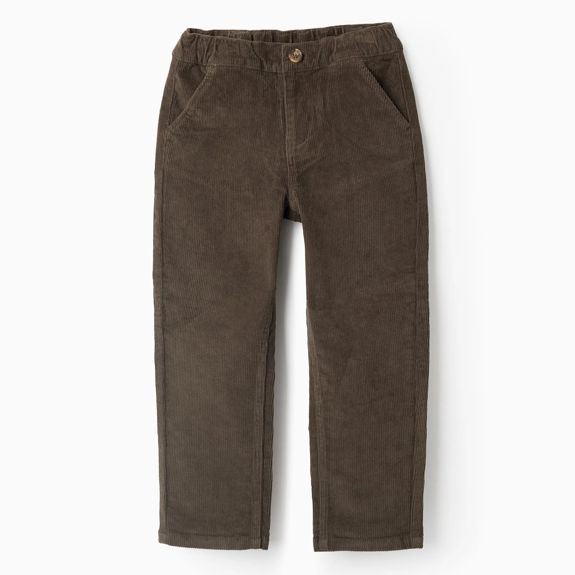 Pantalón Chino de Pana 'Straight Fit' Verde Oscuro, ZY - Zippy - PetitGegant