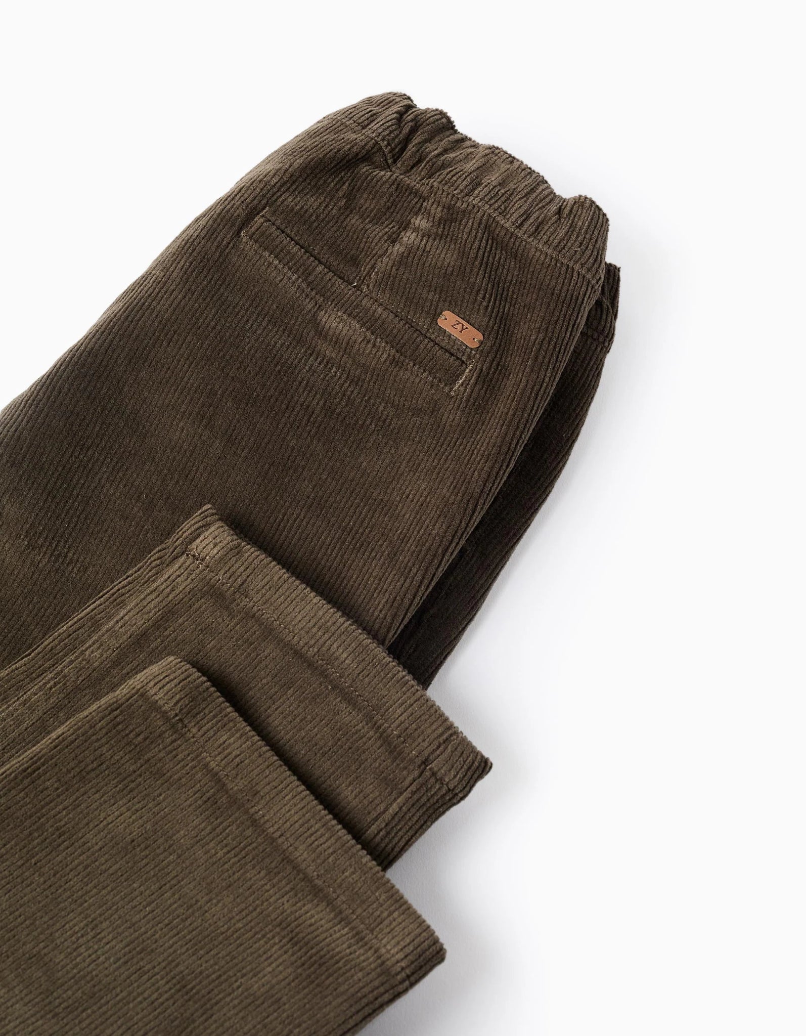 Pantalón Chino de Pana 'Straight Fit' Verde Oscuro, ZY - Zippy - PetitGegant