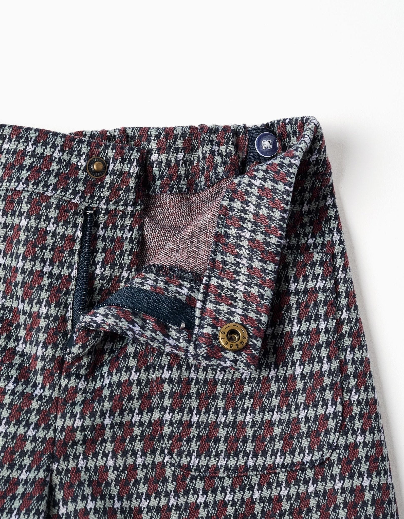 Pantalón con estampado pata de gallo, multicolor, ZY - Zippy - PetitGegant