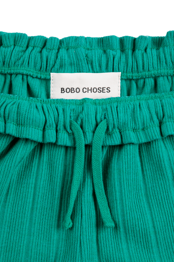 Pantalón Corto Verde Con Logo Bordado Bobo Choses - Bobo Choses - PetitGegant