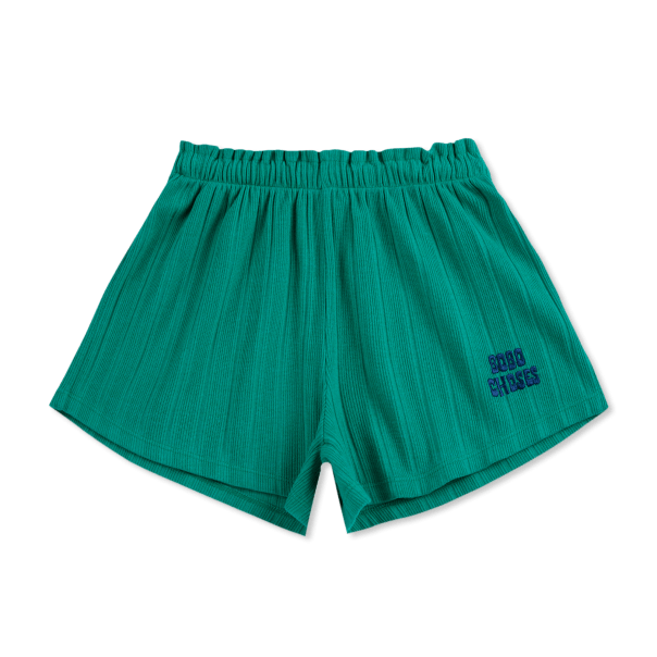 Pantalón Corto Verde Con Logo Bordado Bobo Choses - Bobo Choses - PetitGegant