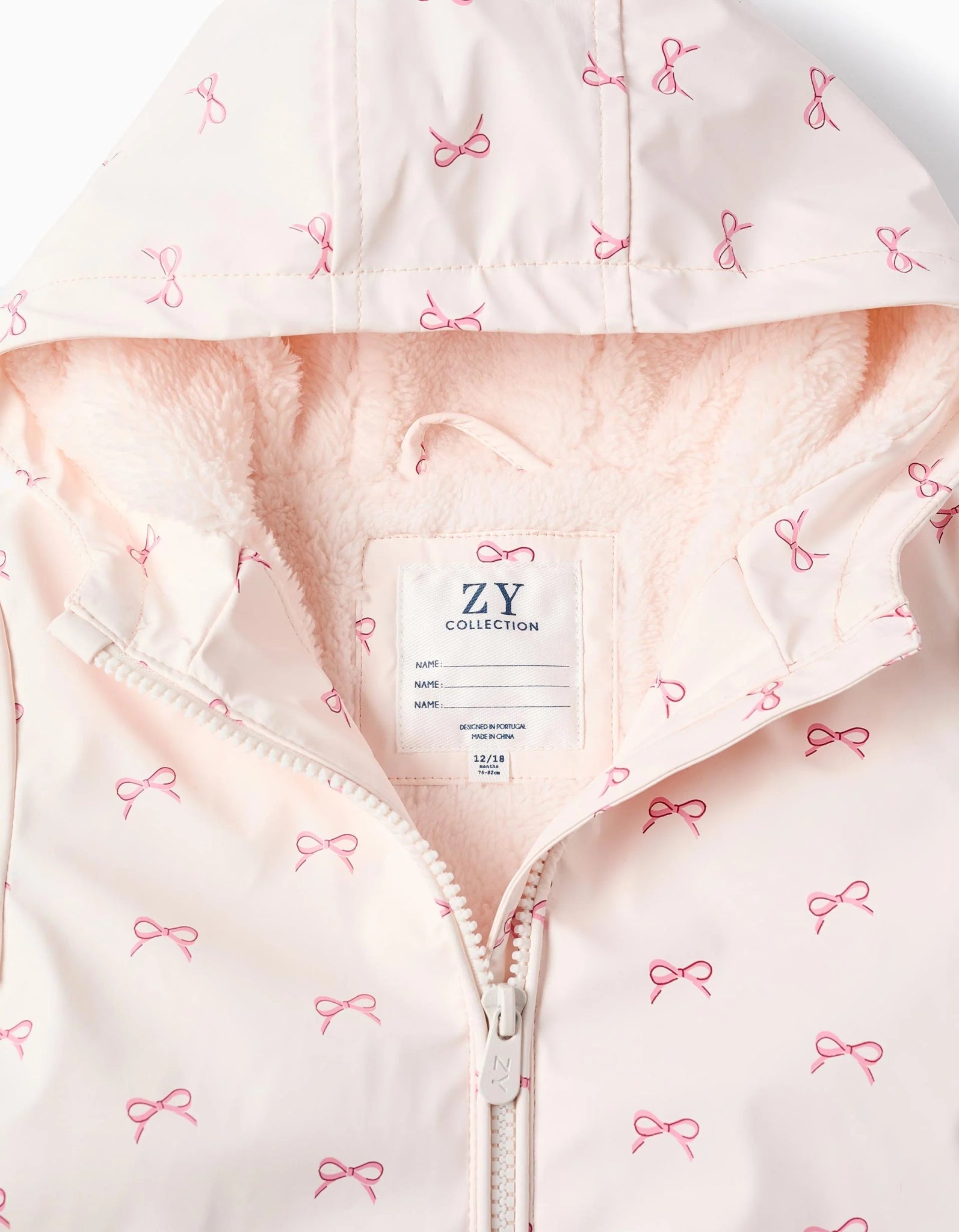 Parka Bebé Niña Rubber Lazos Rosa ZY - Zippy - PetitGegant
