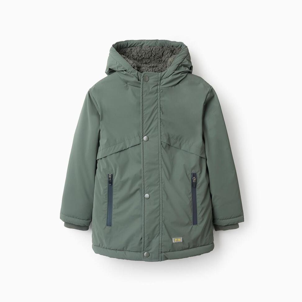 Parka con Forro de Sherpa, Verde Zy - Zippy - PetitGegant