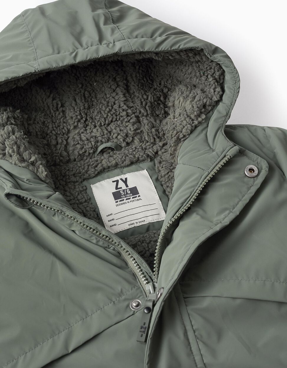 Parka con Forro de Sherpa, Verde Zy - Zippy - PetitGegant