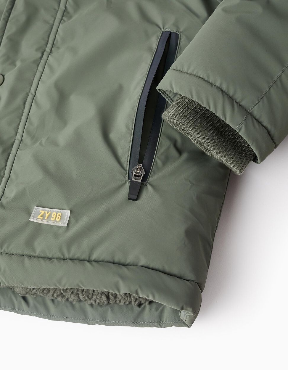 Parka con Forro de Sherpa, Verde Zy - Zippy - PetitGegant