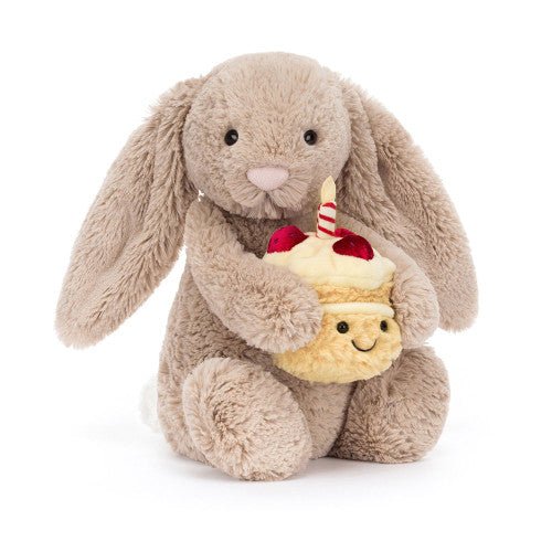 Peluche Bashful Beige Bunny 'Birthday' Jellycat - Jellycat - PetitGegant