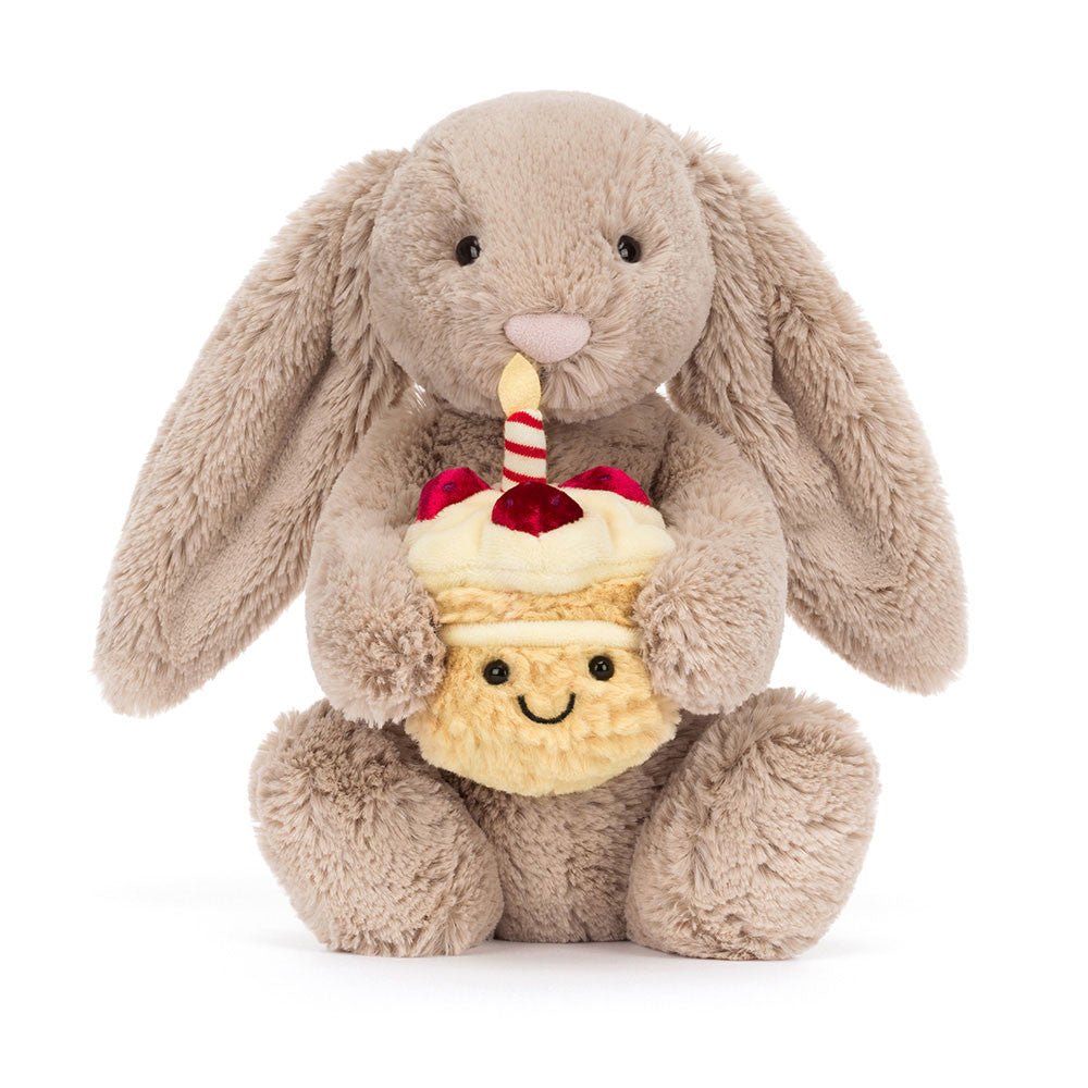 Peluche Bashful Beige Bunny 'Birthday' Jellycat - Jellycat - PetitGegant