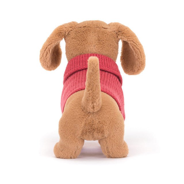 Peluche Pink Sweater Sausage Dog Jellycat-Jellycat-PetitGegant