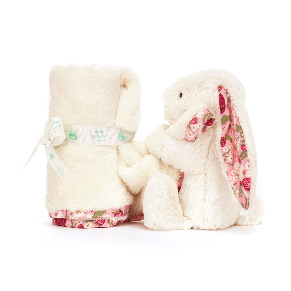 Dou Dou Bashful Blossom Cream Bunny 'Berry' Soother Jellycat