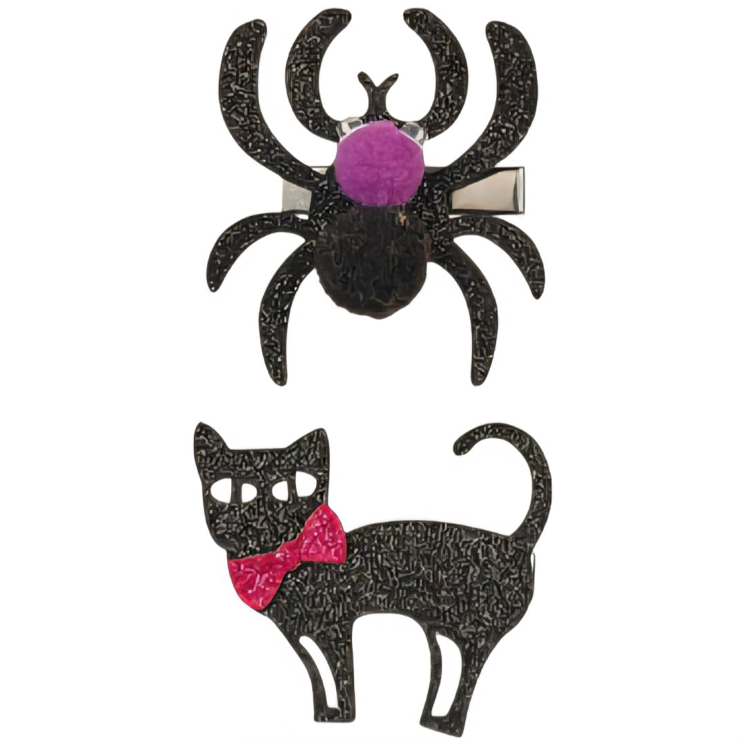 Pack 2 Pinzas Cabello Sybil Araña/ Gato Souza