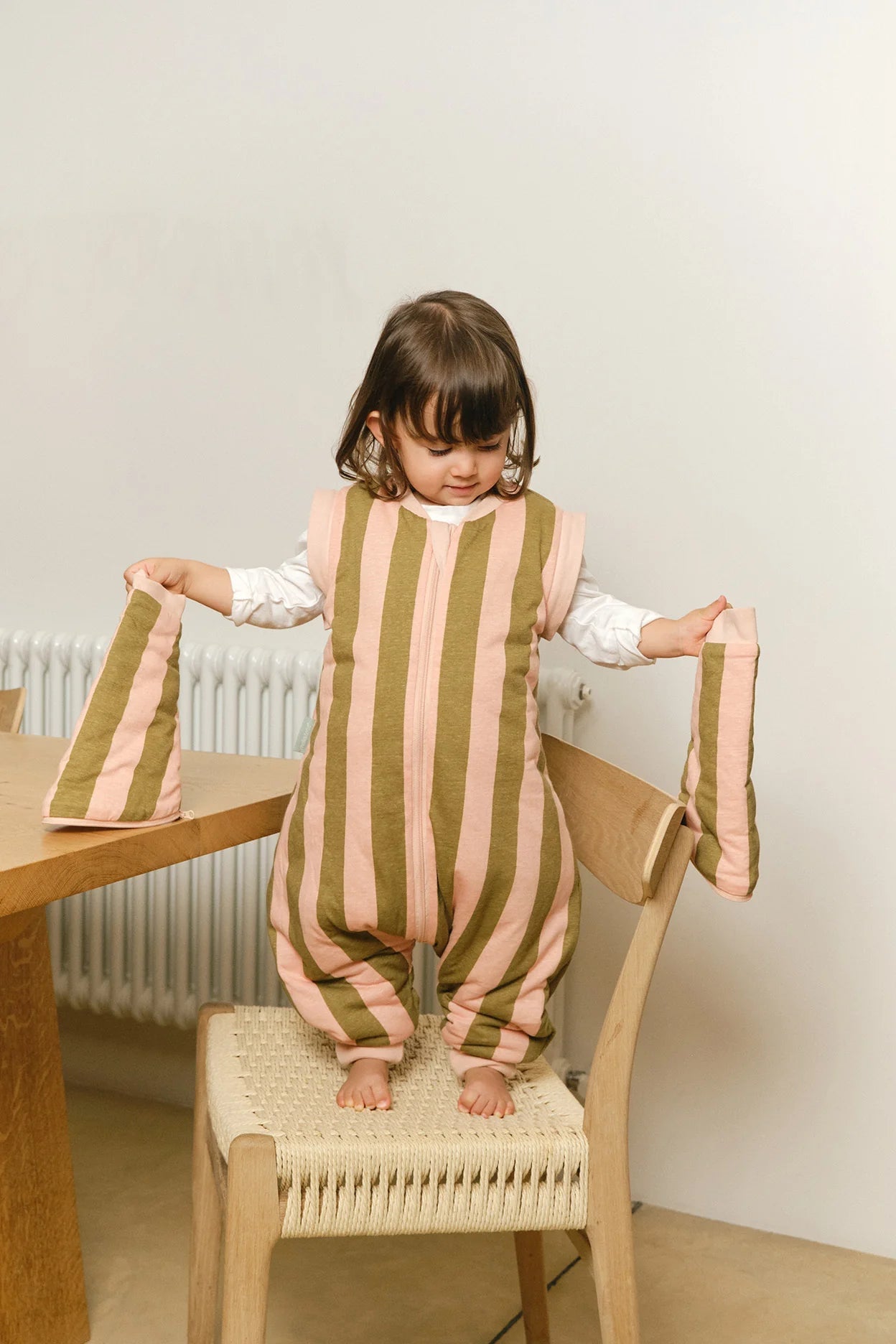 Pijama Manta con Mangas Khaki & Rose Stripes TOG 2.5 Molis & Co - Molis&Co - PetitGegant