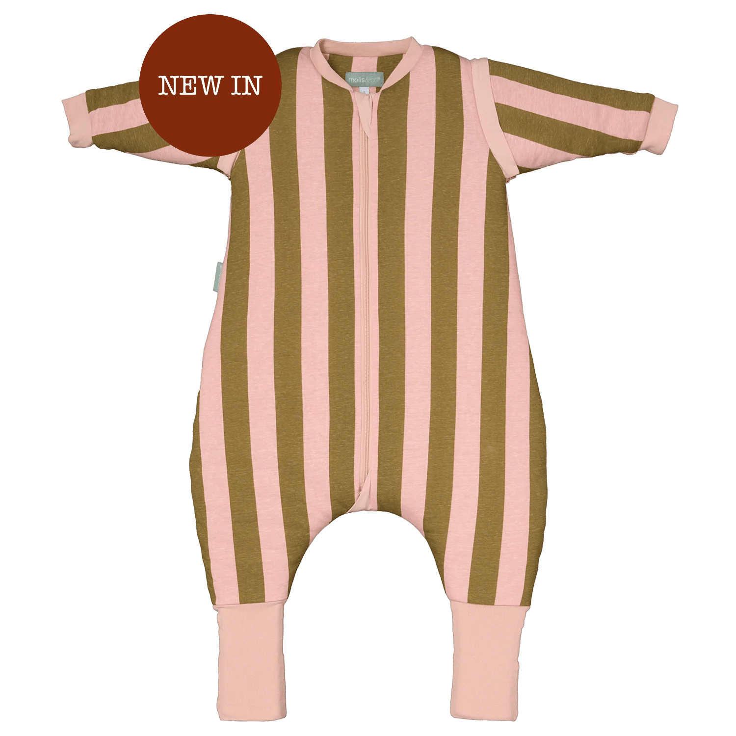 Pijama Manta con Mangas Khaki & Rose Stripes TOG 2.5 Molis & Co - Molis&Co - PetitGegant