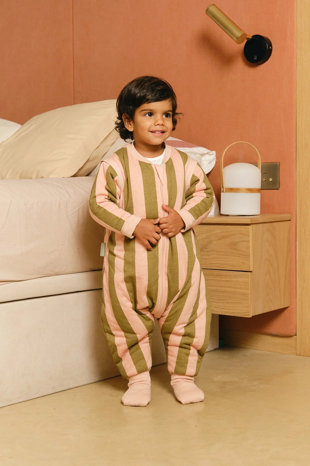 Pijama Manta con Mangas Khaki & Rose Stripes TOG 2.5 Molis & Co - Molis&Co - PetitGegant