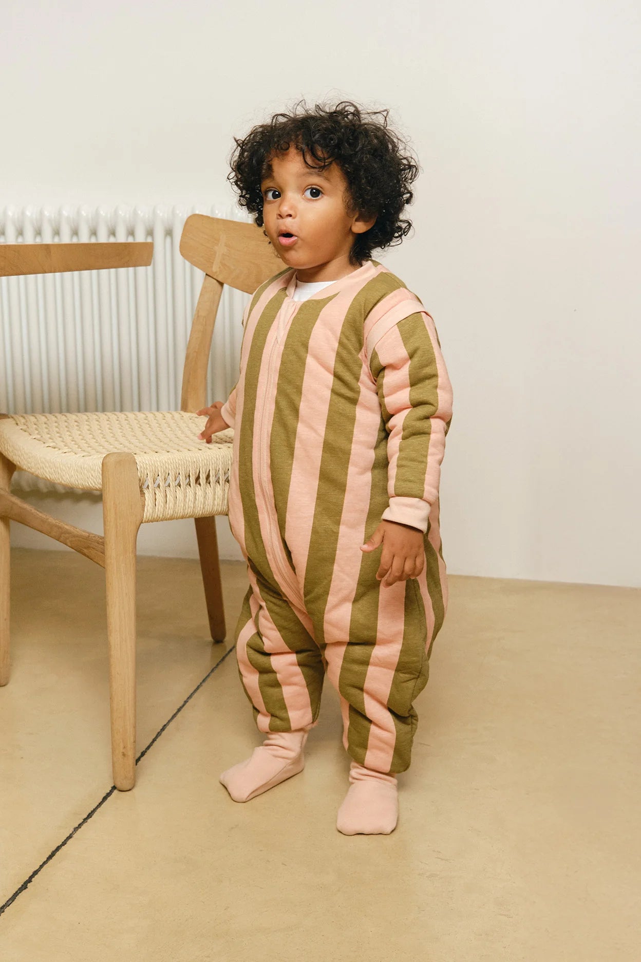 Pijama Manta con Mangas Khaki & Rose Stripes TOG 2.5 Molis & Co - Molis&Co - PetitGegant