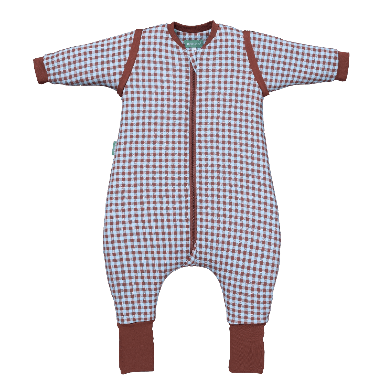 Pijama Manta con Mangas Vichy Brown & Blue TOG 2.5 Molis & Co - Molis&Co - PetitGegant